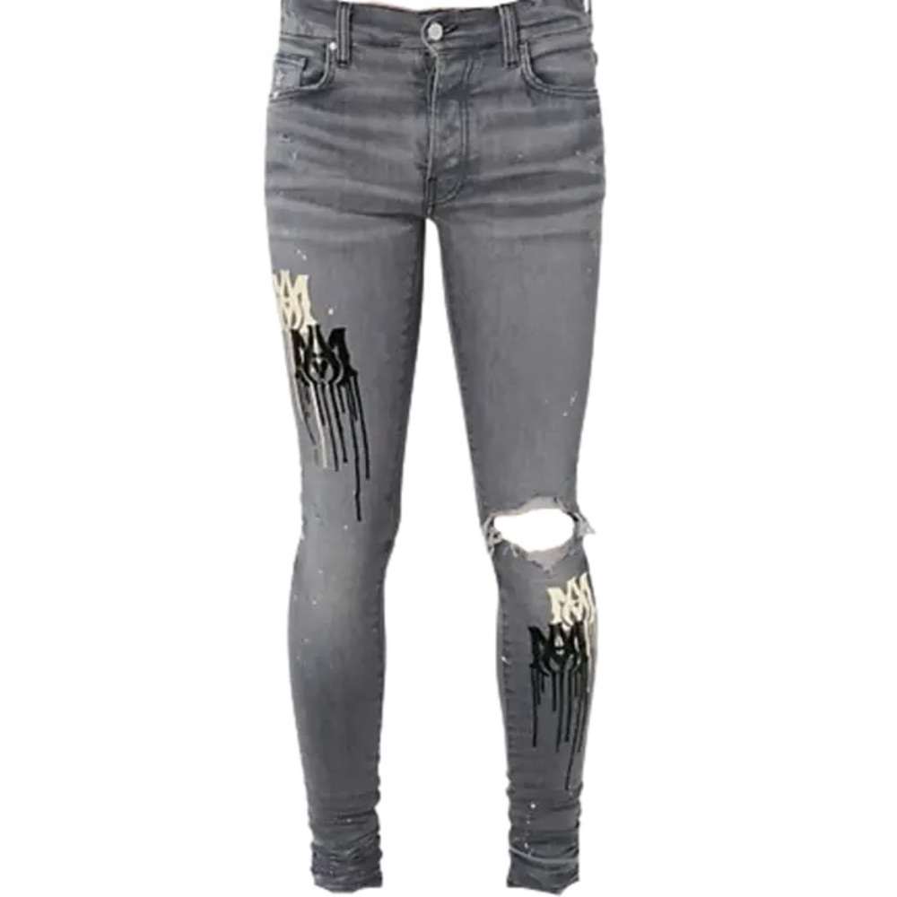 Amiri Grey MA Stencil Jeans (Authentic)